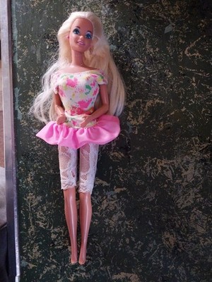 1966 China Mattel Barbie Doll -Blonde Pierced Pink Earrings Read!!