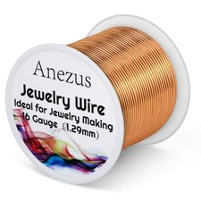 16 Gauge Jewelry Wire, 11 Yards Craft Wire Tarnish Resistant Copper Wire for ...