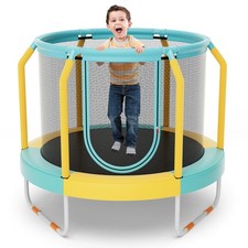 Trampoline for , 48  Trampoline Mini with Enclosure Net, Non-Slip Handrail  ...