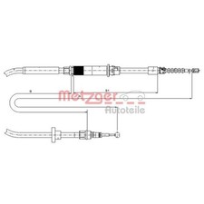 Metzger Handbremsseil hinten für VW Passat 3B