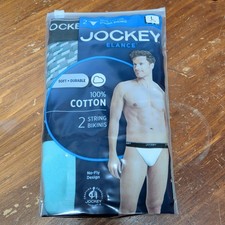 Jockey Elance 100% Cotton String Bikinis 2-Pack - Size Large