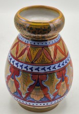 Vaso Alberto Rubboli " Gualdo Tadino" Maiolica  A Lustro Dipinta A Mano