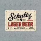 Vintage Schultz Lager Beer Metal Sign Wisconsin Brewery Collectible #755895
