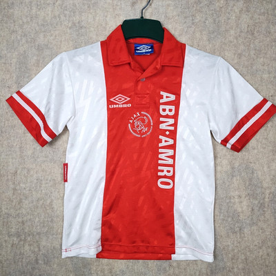 Umbro Ajax Amsterdam 1993 / 1994 Football Soccer Jersey Shirts LB VTG Abn-Amro