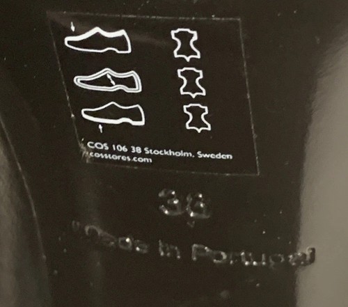 COS scarpe décolleté nere in pelle taglia 38 (7,5 M) punta a mandorla tacco a blocco - Portogallo! - Foto 7 di 14