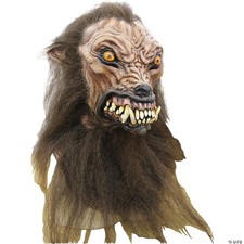 Wolfhound Full Over-The-Head Latex Werewolf Mask w/ Hair Scary Horror 81
