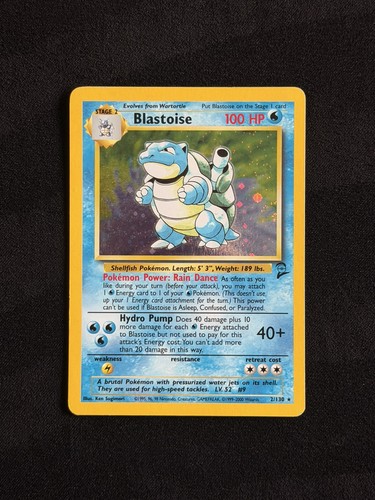 Pokémon TCG Blastoise Holo Rare Card Base Set 2 2/130