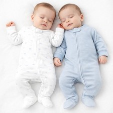 Carter's Baby Boys' 2-Pack Zip-Up Cotton Sleep  Plays  3 Months