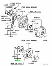 OEM HUB ASSY,FR WHEEL Genuine Mitsubishi Minica Dangan ZZ MB870608