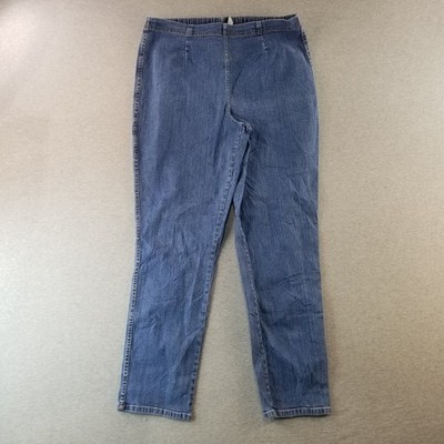 Faded Glory Jeans Women's Sz XL Pull On Stretch Waist MedWash 96% Cttn Normcore