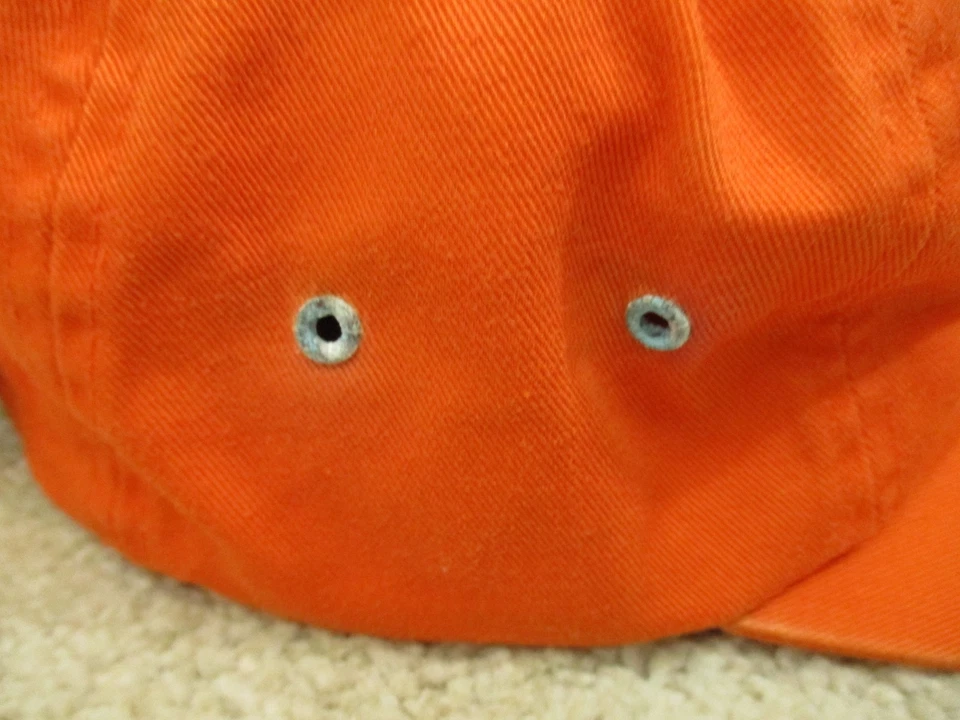 De colección Tommy Hilfiger Cuero Correa Cresta Sombrero Gorra Para Hombre Sarga Naranja Foto 4 de 4