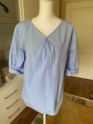Damen Bluse Von Robert Friedman In Blau-Weiß Gestreift In Gr. S/M TOP!