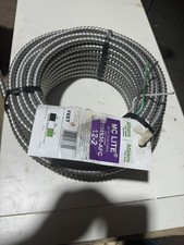 100FT 12/2 Metal Clad (MC) Cable with Ground, 12 Gauge Electric Wire with Alumin