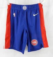 2024-25 Detroit Pistons Ron Harper Jr #13 Game Used Blue Shorts 38 L 621