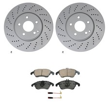 Hella Front Rotors Akebono Euro Disc Brake Pads Kit For W204 C350 W212 E350 E400