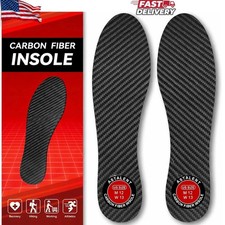 1 Pair Carbon Fiber Insole for Men  Women: 1.2Mm Thick Rigid Shoe Insert Suppor