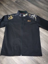 Habit Mens Hunting Large Realtree Camo W/ Black Full Zip Gorpcore Hunter Jacket 