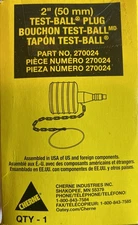 CHERNE 2 in. Rubber Test-Ball Pipe Plug, Model # 270024