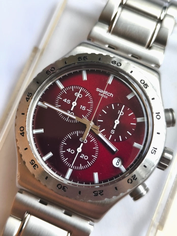 SWATCH+IRONY NEW CHRONO+YVS499G PURPLE IRONY+NEU/NEW - Bild 1 von 3