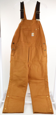 Carhartt OR6672-M FIRM DUCK INSULATED BIB OVERALL Short M NWT Read