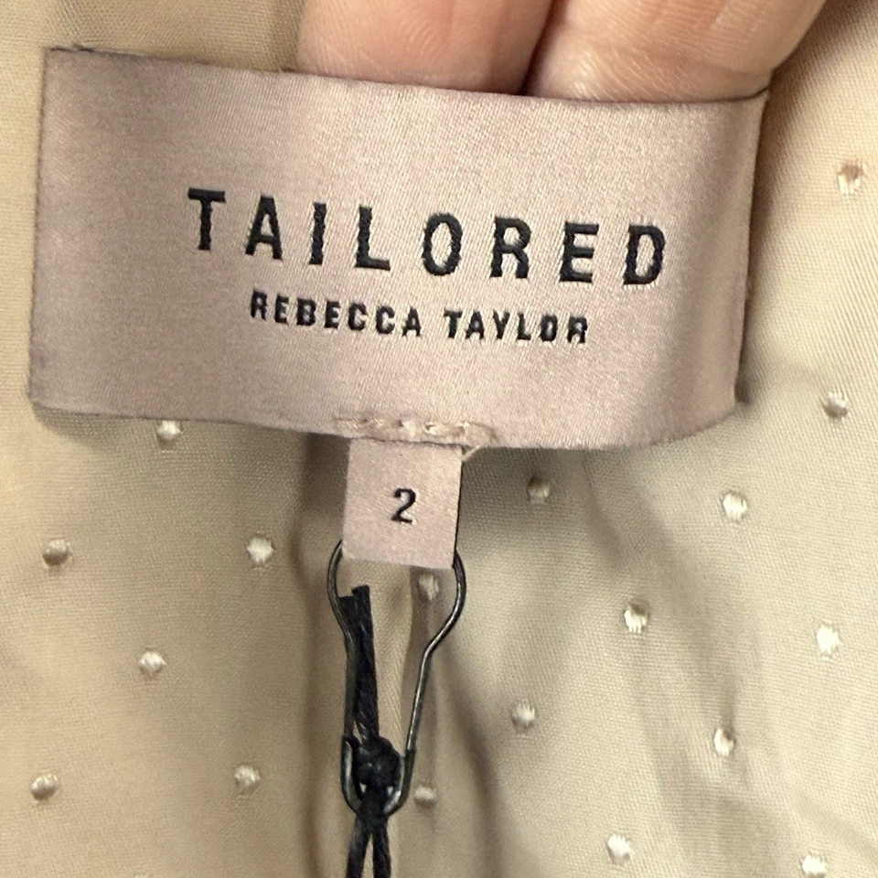 NWT Rebecca Taylor Tailored Clean Suiting Blazer Jacket Navy SZ 2 $395 Sample - Image 4 of 4