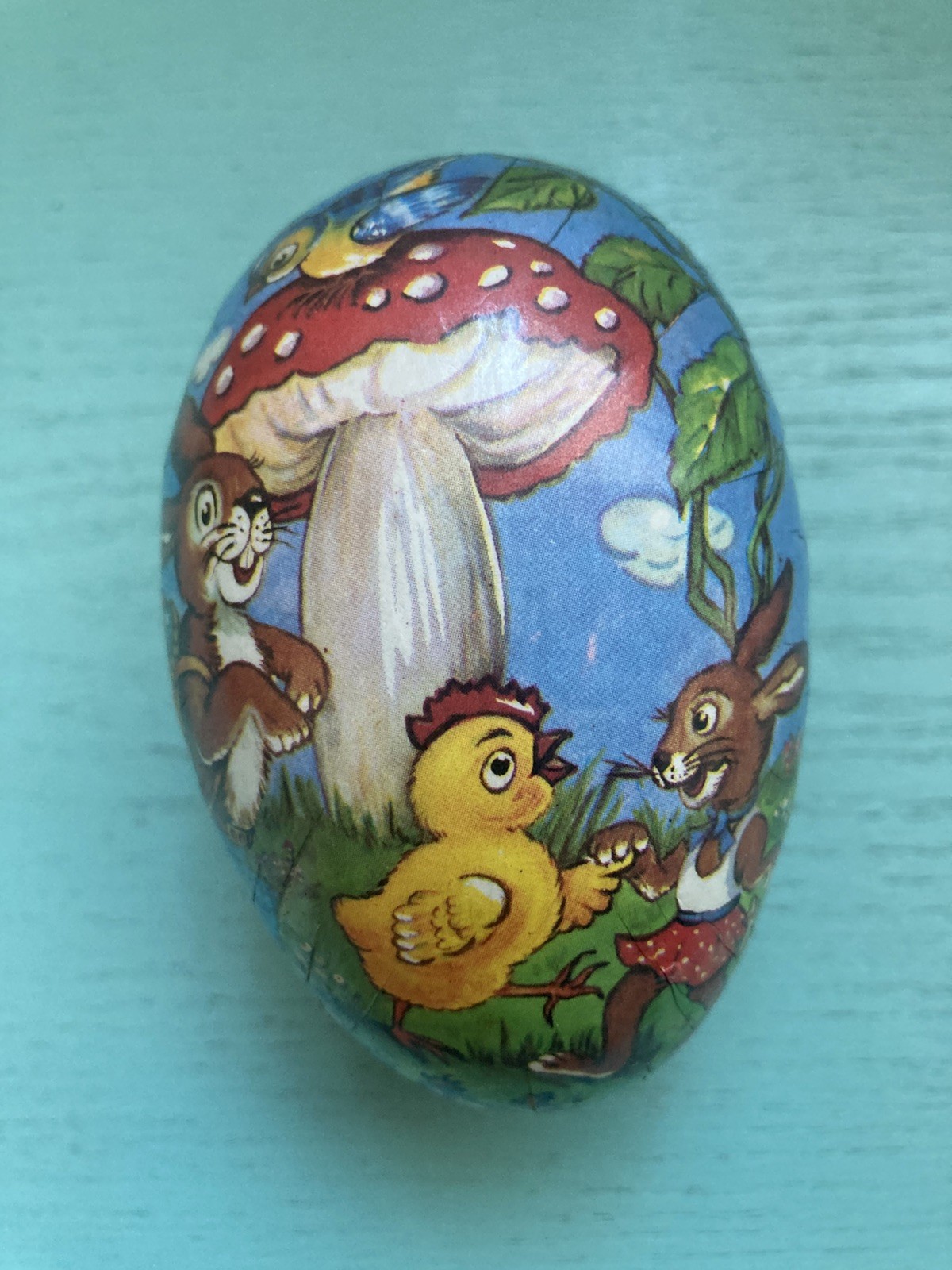 Vintage East Germany Paper Mache Easter Egg