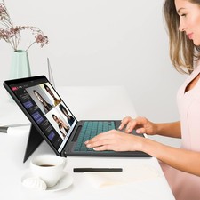 Detachable Keyboard for Surface Pro 11/10/9/8/X - 7-Color Backlit, Touchpad, Pen