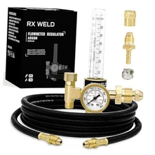  Argon Regulator Flowmeter Gas Gauge for Mig Tig Weld Gas Regulator with Hose