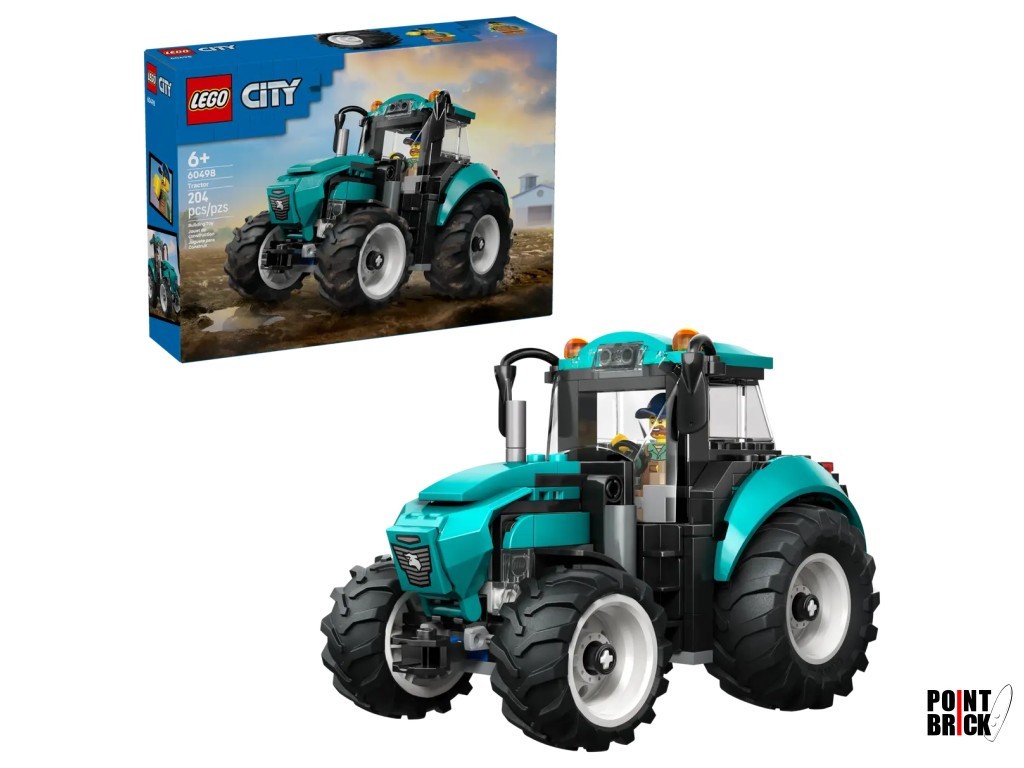 Lego Verde Trattore 60498 City Veicolo Agricolo Teal Con Minifigure E Pneumatici Grandi - Immagine 8