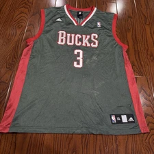 Adidas Milwaukee Bucks Brandon Jennings #3 NBA Basketball Jersey Men’s Size XL