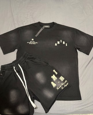 Amiri Set black with cream details/designs size medium brand new with tags