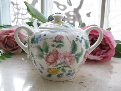 LAURA ASHLEY vintage 90er Hazelbury Sugar Pot/ Zuckerdose mit Deckel