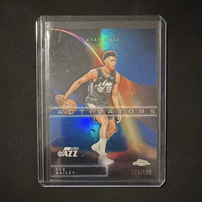 2025-26 Topps Chrome Activators Ace Bailey Rookie Blue Refractor /150 AC-15 Jazz