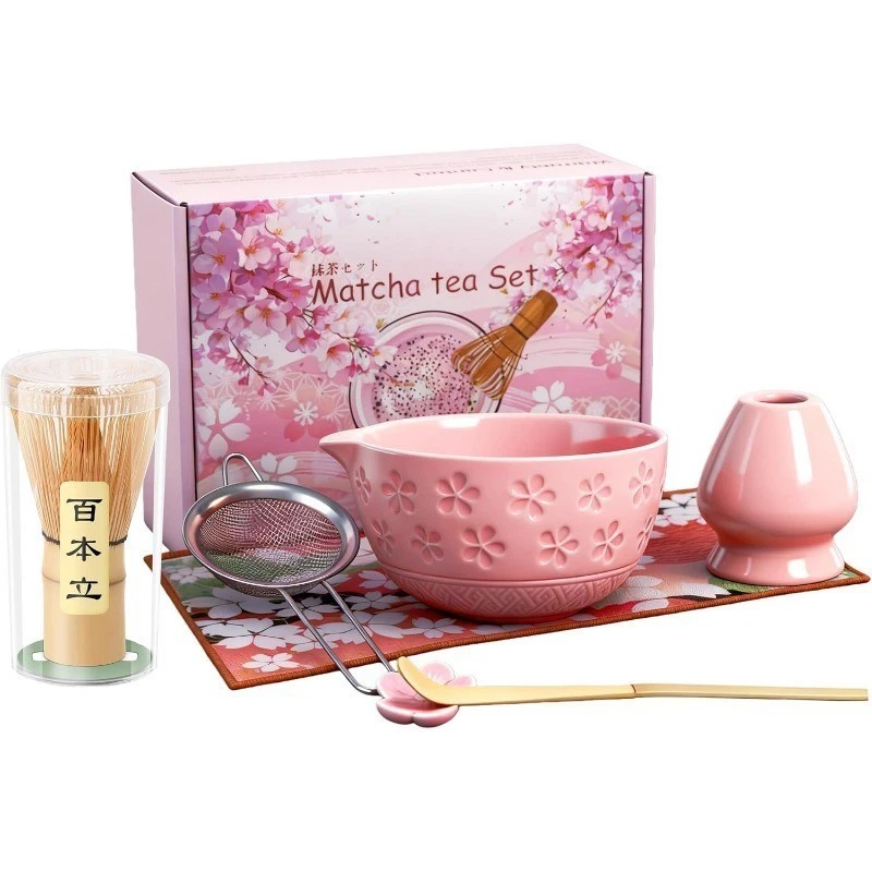 Matcha Whisk Set Includes Matcha Bowl Matcha Whisk & Holder Bamboo Scoop NEW