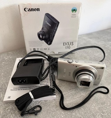 Canon IXUS 170 (20 Megapixel, 12x optischer Zoom) Silber ++ Wie NEU!