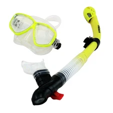 Scuba Diving Snorkeling Silicone Mask Dry Snorkel Water Sports Gear Combo Set