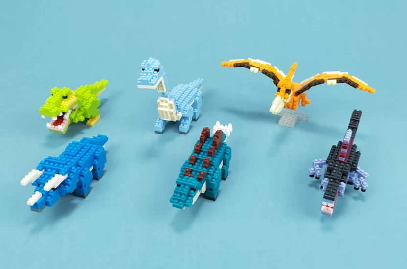 Daiso Petit Block Dinosaur Series Complete Set of 10 From Japan - Image 2 of 4