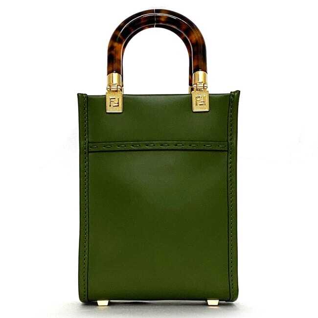 FENDI 　♡I♡ Fendi 2way bag Sunshine Shopper f-21527 Khaki green