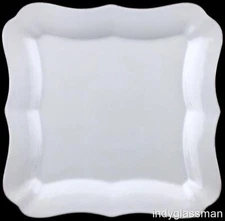 Grande Living Stoneware INDICO WHITE Square Dinner Plate UNUSED (2 left)