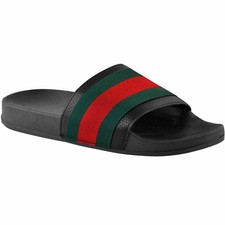 green and red gucci slides