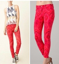 New Joe’s skinny jeans red tribal high water loud ankle- made in USA- 29