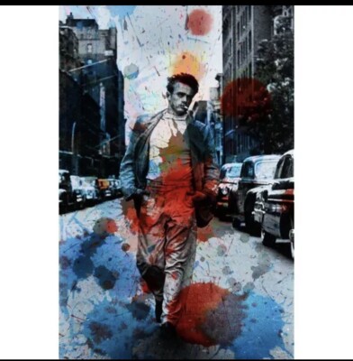 James Dean NYC , James Dean- Walking Painting Print on Wrapped Canvas