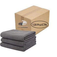 Wholesale 120 Pcs Waffle Weave Thirsty Microfiber Deluxe Drying Towel 16 x24"