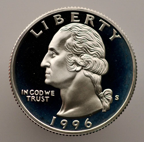 1996-S Washington Quarter - Gem Proof - 90% Silver - .1808 Troy oz (sku:RP7)