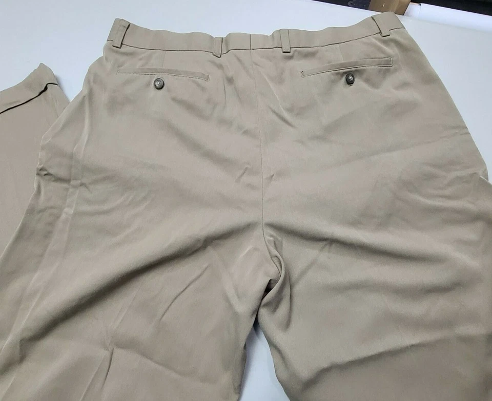 Pantalones chinos plisados CUTTER & BUCK para hombre talla 38x30 beige Foto 4 de 4
