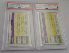 POP 1 WWF 2001 Wrestlemania XVII 17 Ticket Stone Cold Steve Austin The Rock PSA