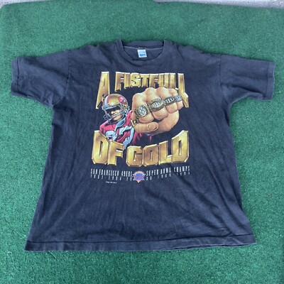 Salem Sportswear 1995 SF 49ers Fistfull of Gold NFL T-shirt Vintage Size XL