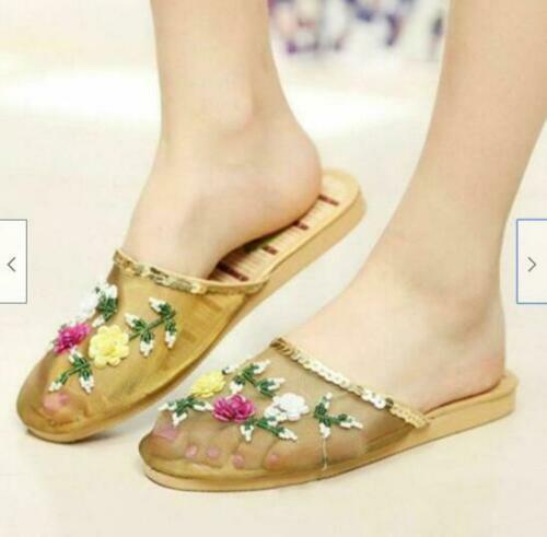 PANTOFOLA D’ORO Mocassini donna slides estivi slip on piatti infradito muli rete pantofole floreali