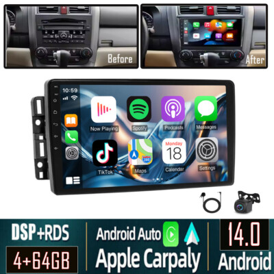 Android 14 4+64G Car Stereo Radio GPS BT w/Camera For GMC Yukon Chevy Silverado