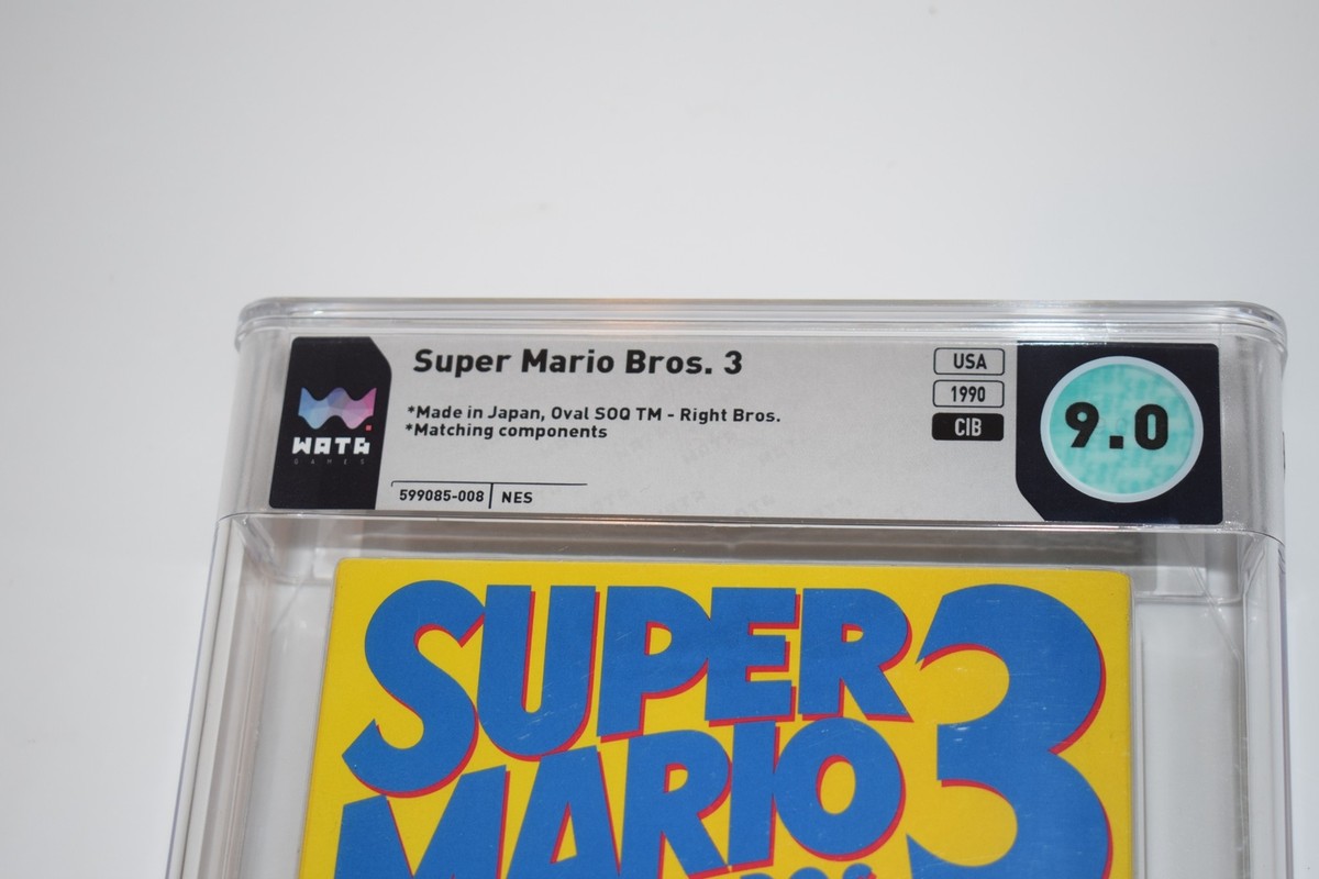 SUPER MARIO 3 (Nintendo Entertainment 1990) NES--WATA 9.0 CIB-2ND